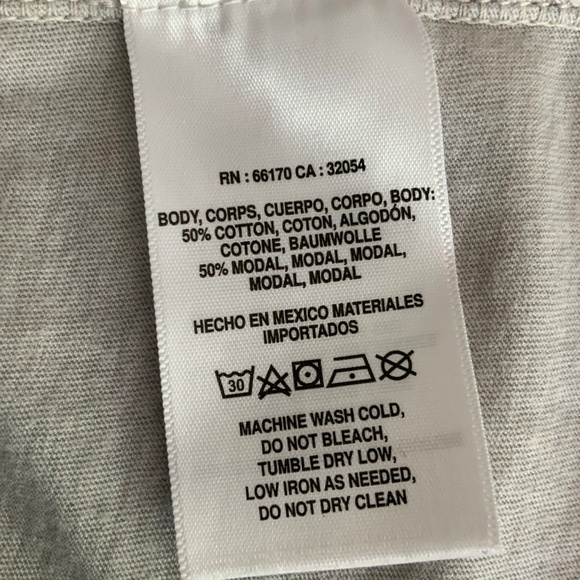 Anthropologie t.la Light Grey V Neck Babydoll Ruffle Peplum Cotton Tunic XS (S) - Picture 7 of 10